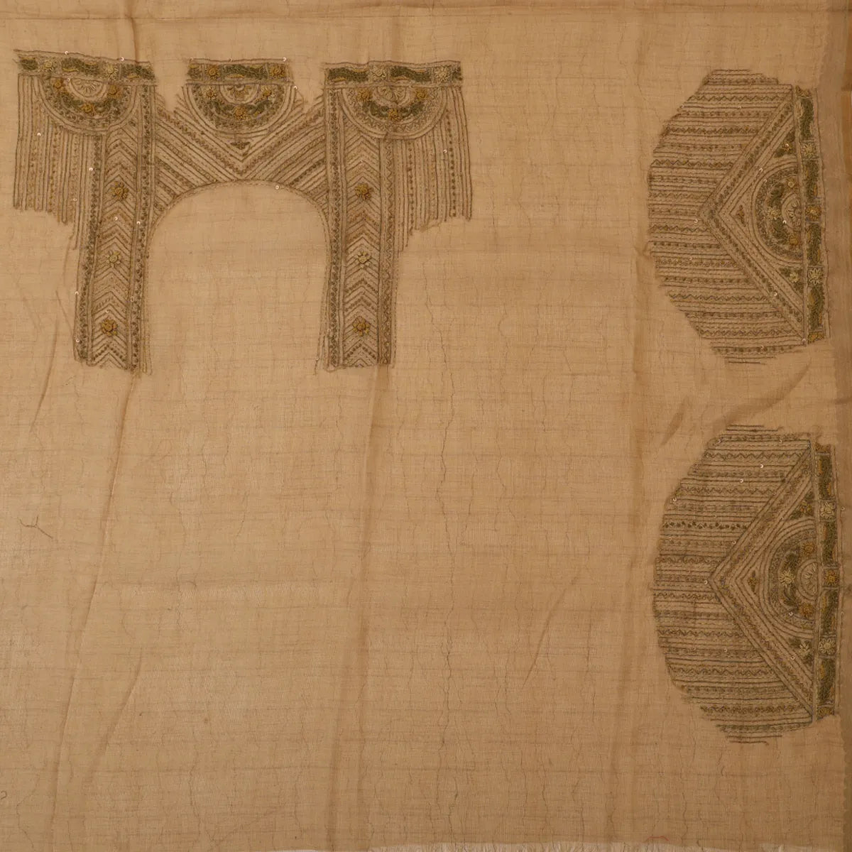 Sona Rekha Linen Embroidered Sari