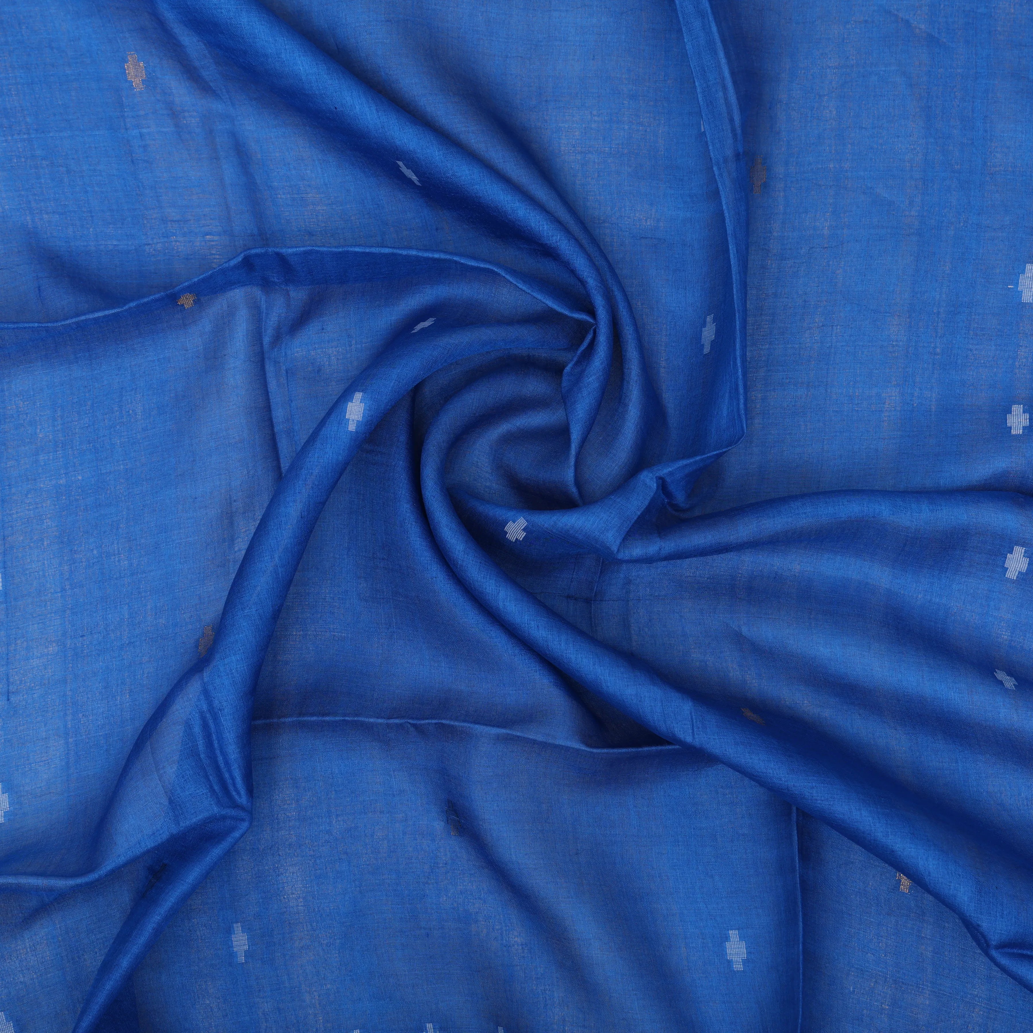 Neel Rekha Pure Handloom Tussar Jamdani Sari