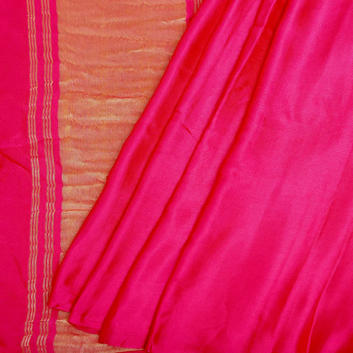 Vibrant pink modal silk sari