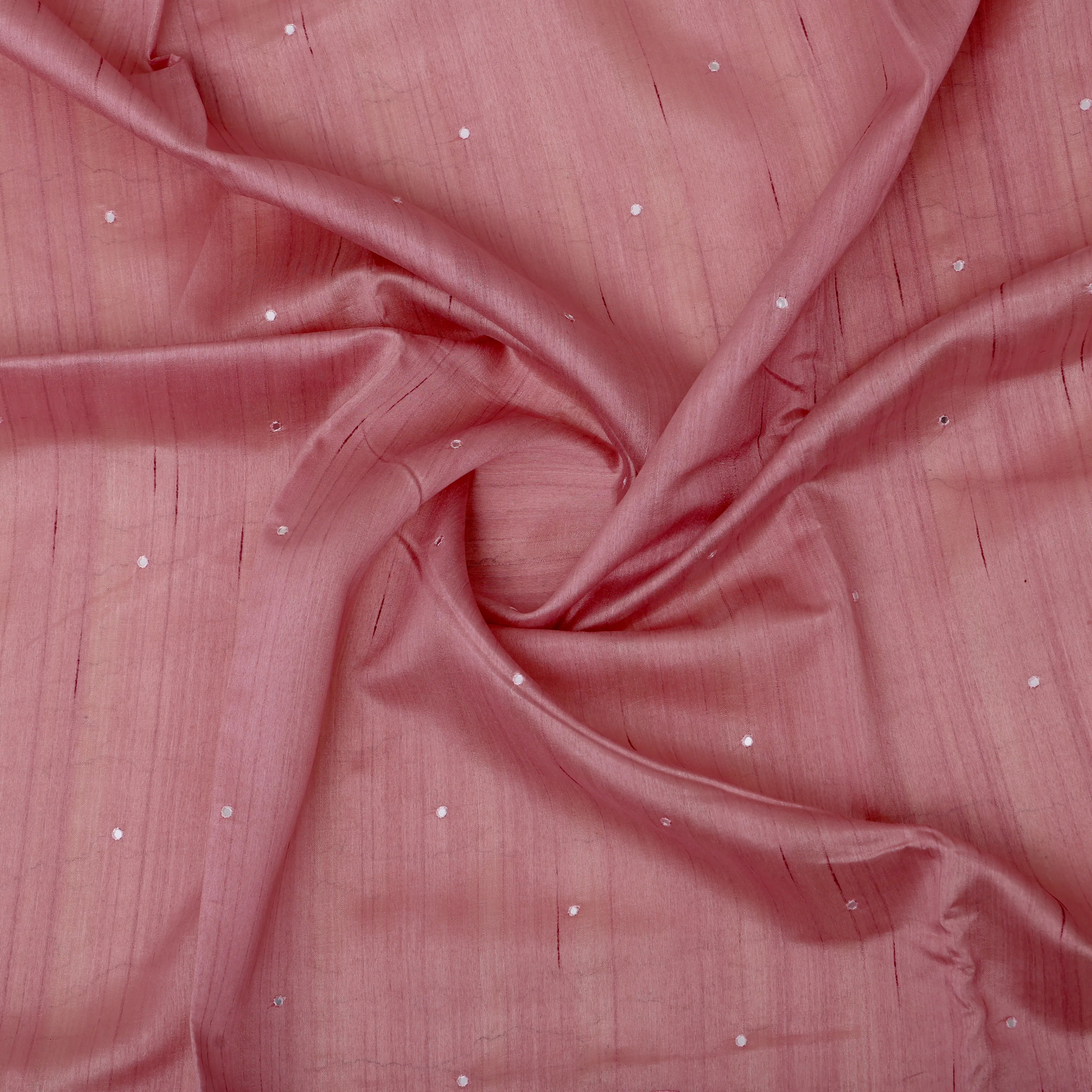 Rose-toned Tussar silk saree