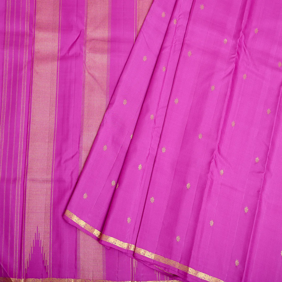 Lavender with gold zari kanjeevaram silk saree