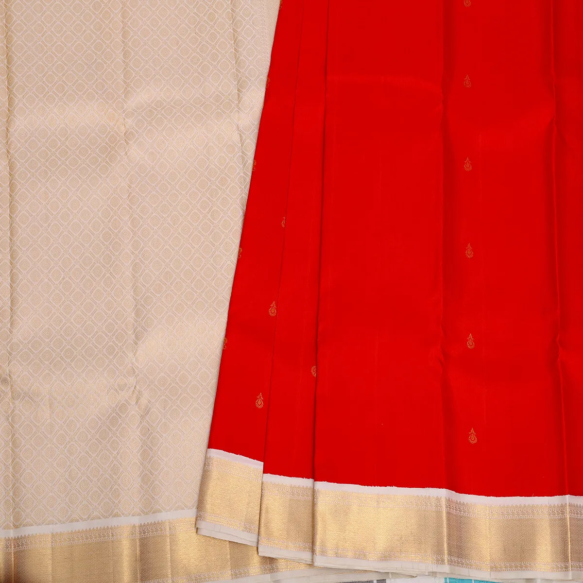 Sindoori red kanjeevaram silk sari