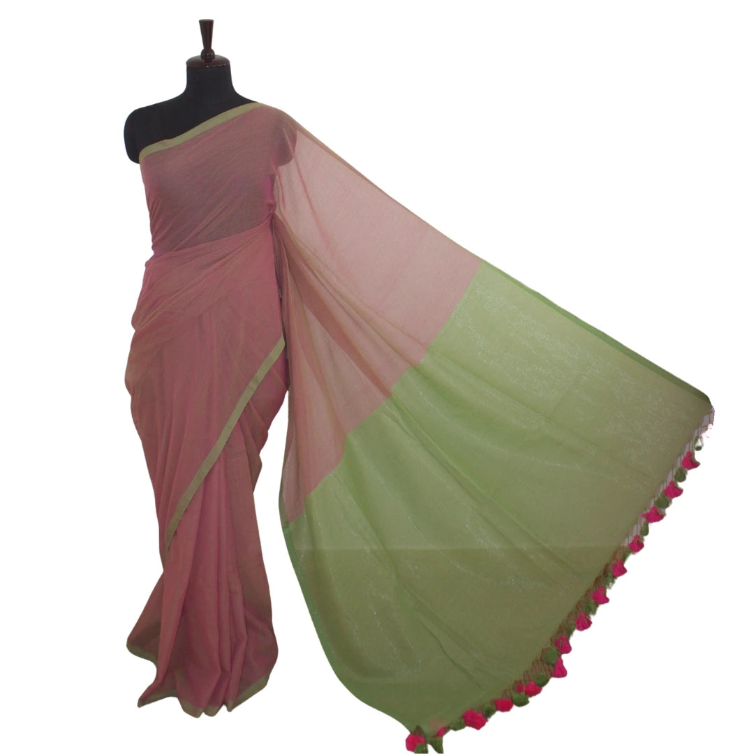 Blush Pink with Pistachio Green Border