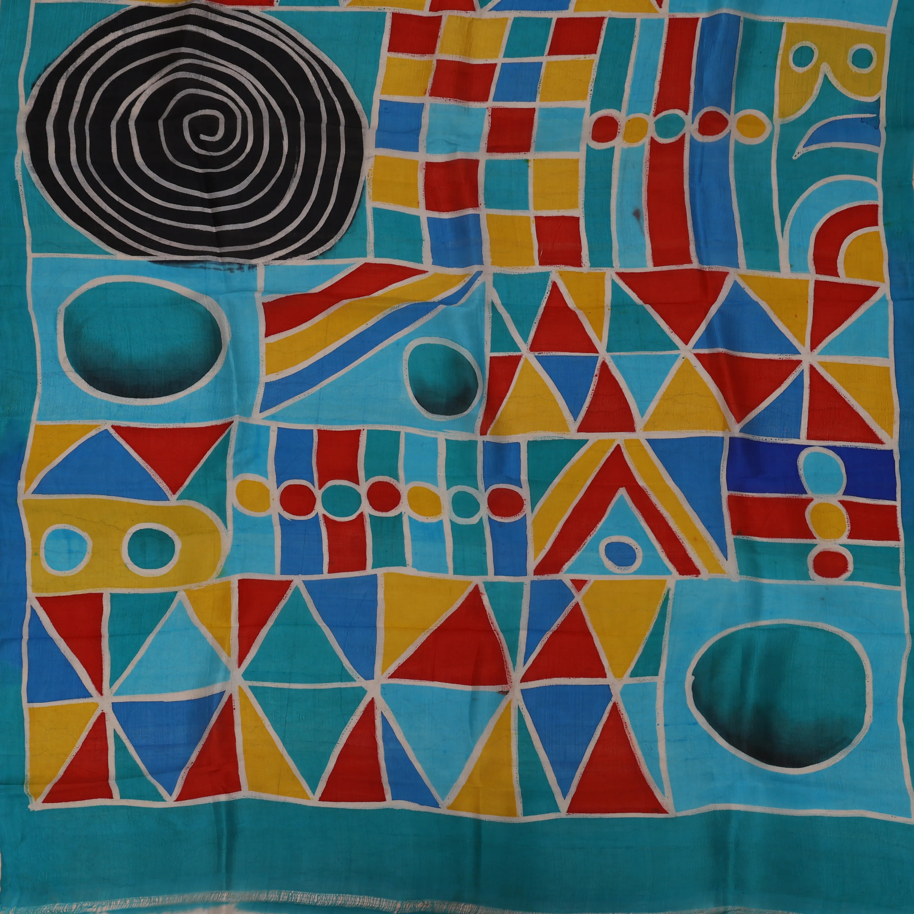 Neel Murshidabadi Hand Painted Sari
