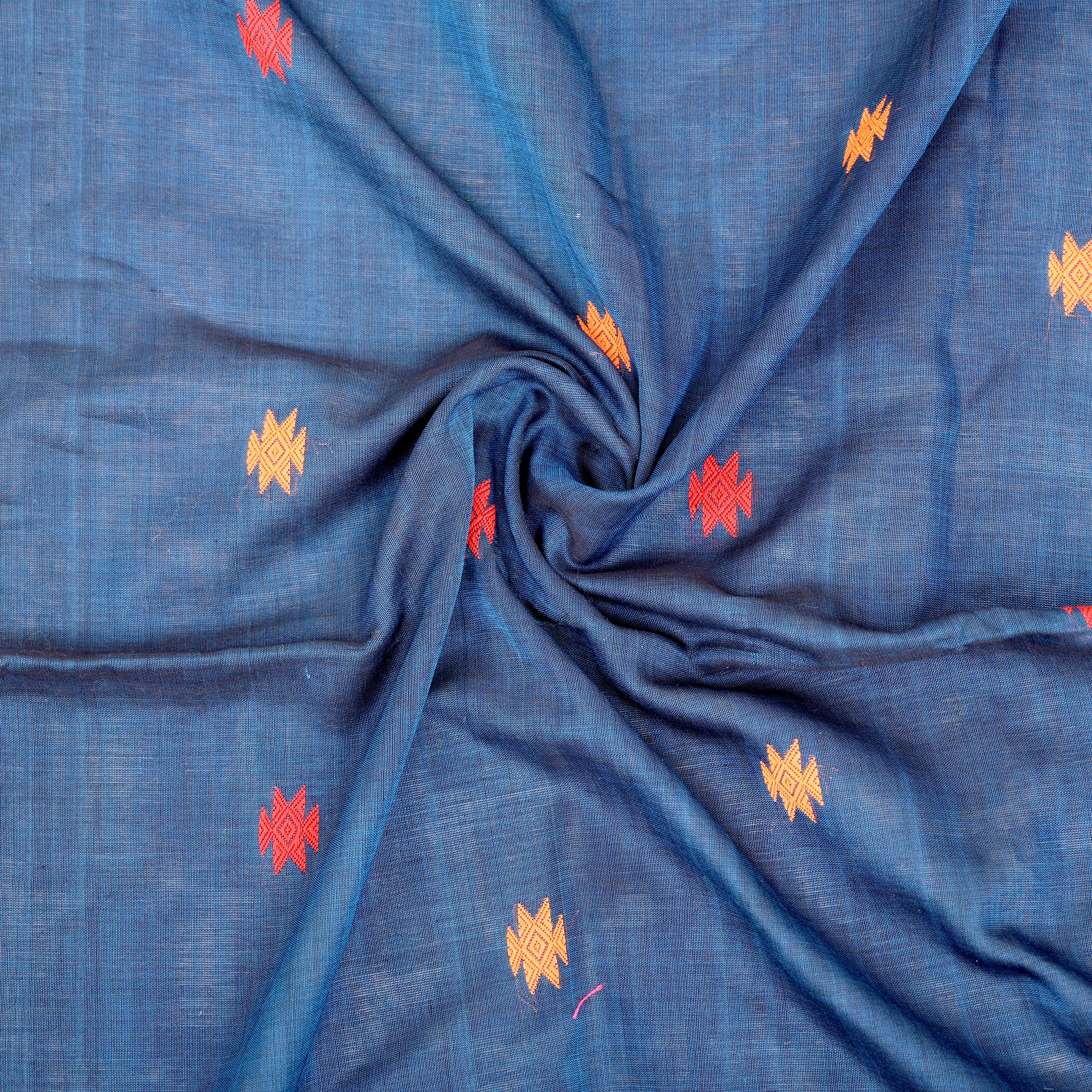 Deep indigo cotton bhujodi