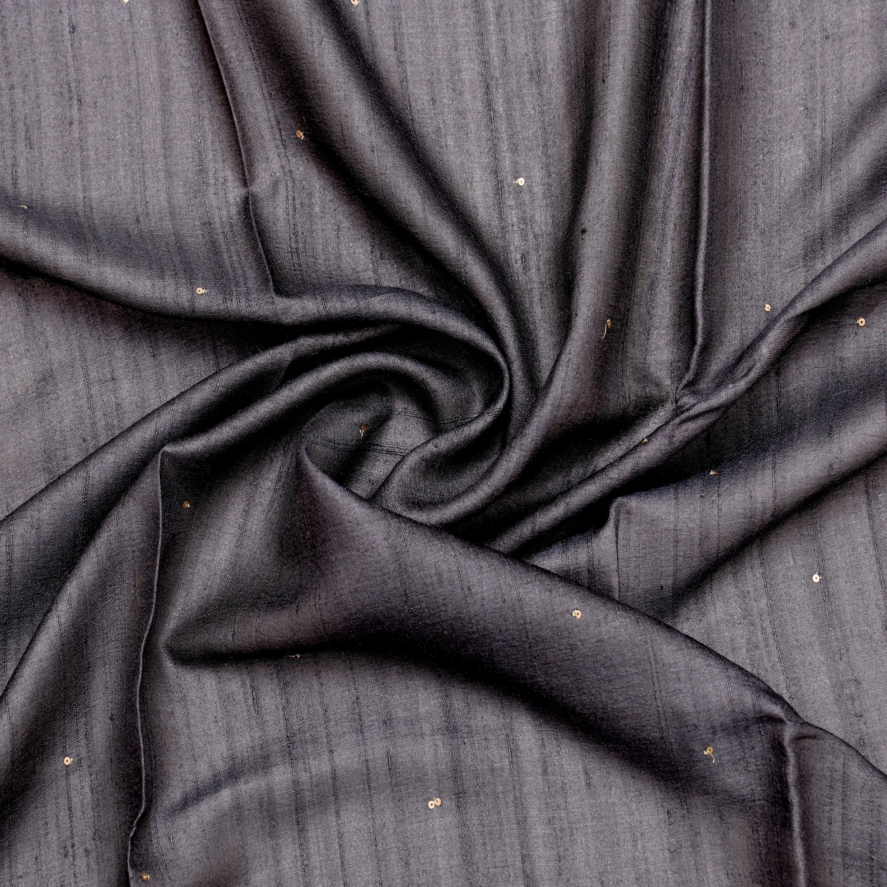 Midnight-hued pure Tussar silk saree